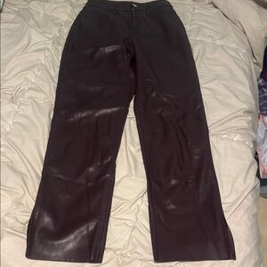 Burgundy Leather Pants
